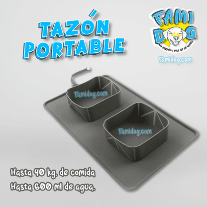Plato de Viaje Enrollable para Mascotas